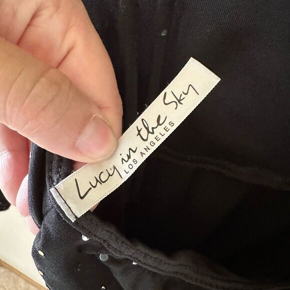 Lucy in the Sky Josie Twinkling Open Back Dress Black Size Small - Picture 8 of 9